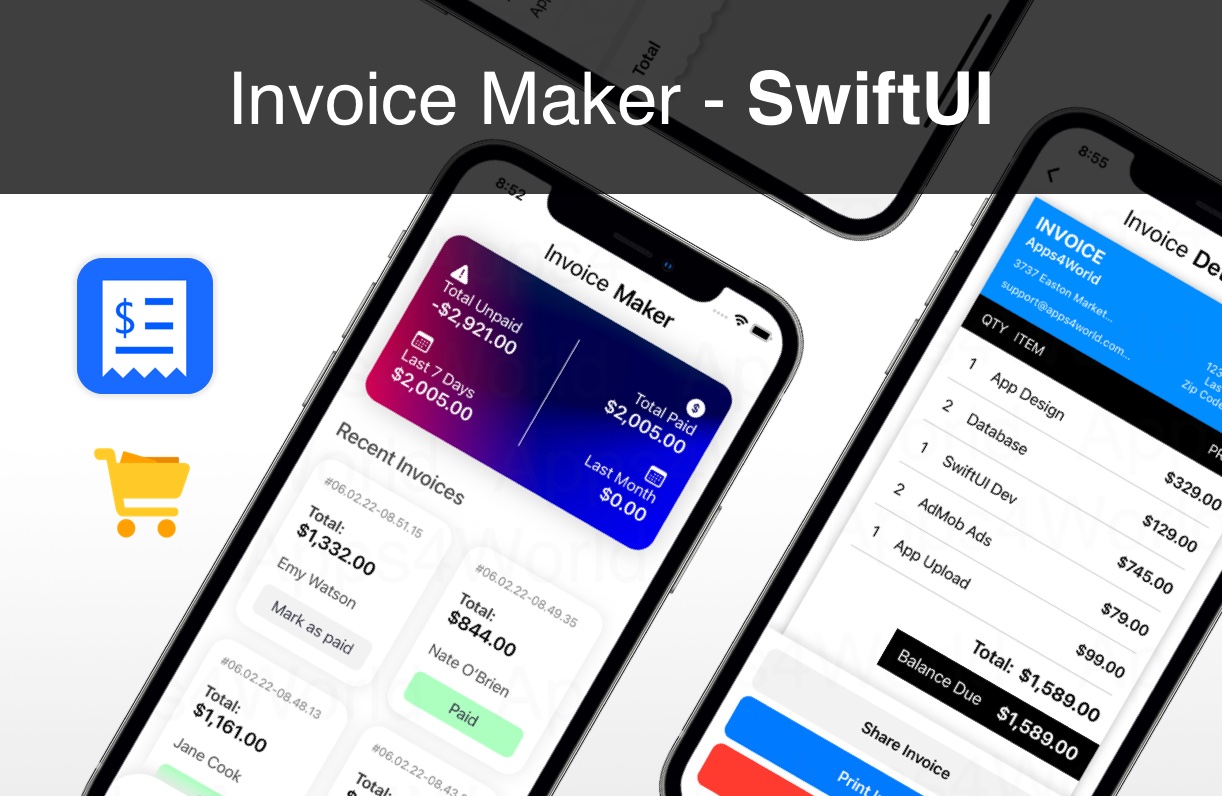 Invoice Maker iOS app template
